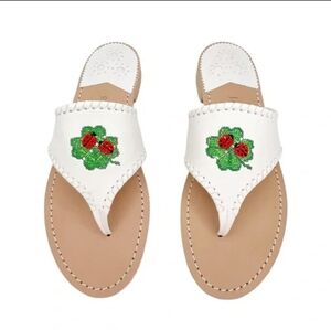 JACK ROGERS Ladybug Embroidered Sandals